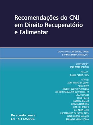 cover image of Recomendações do CNJ em direito recuperatório e falimentar
